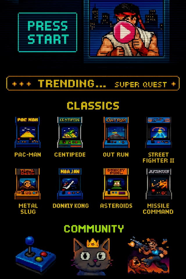 arcade.tv design mockup