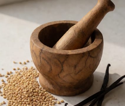 Wood Mortar and Pestle