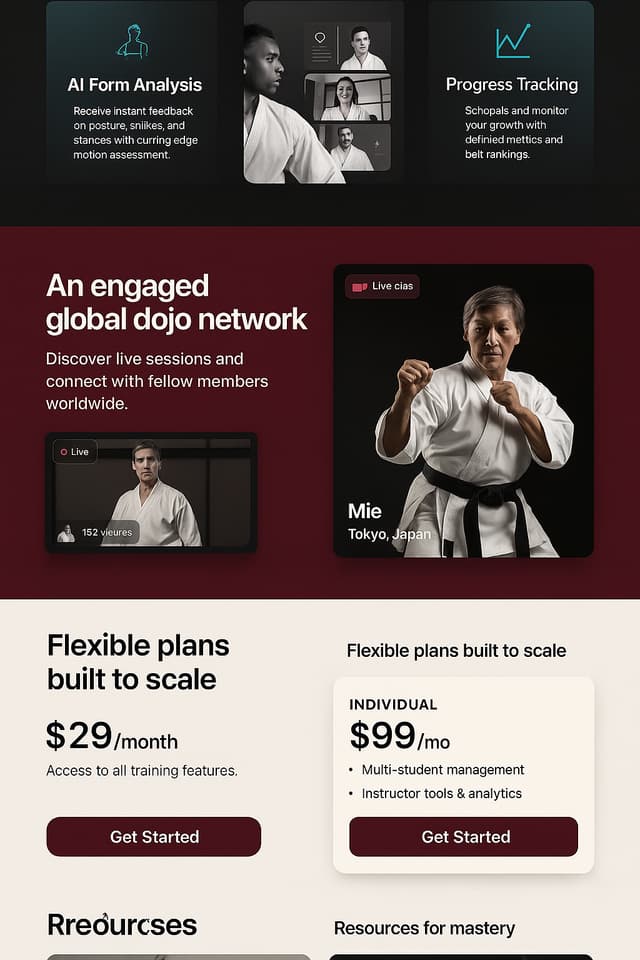 karate.io design mockup