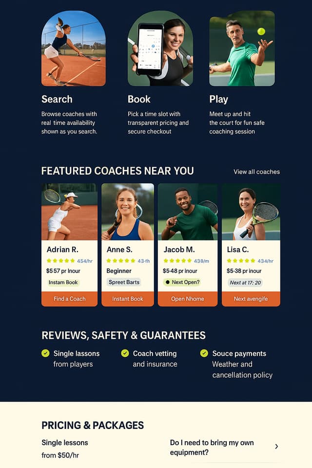 tennis.io design mockup